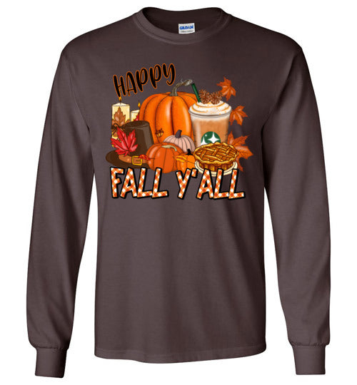 Happy Fall Yall Long Sleeve T's