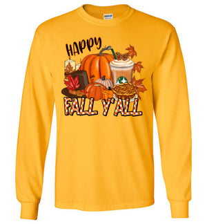 Happy Fall Yall Long Sleeve T's